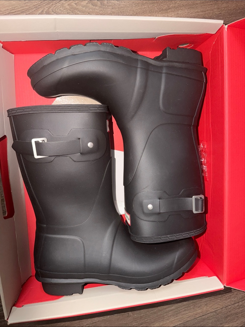 Hunter Black Short Rain Boots